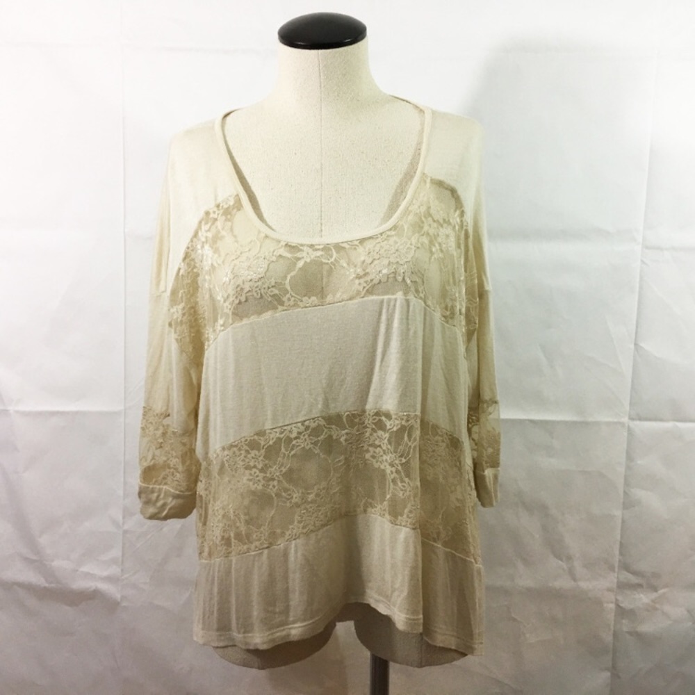 P18 Sparkle & Fade Lace Panel Blouse